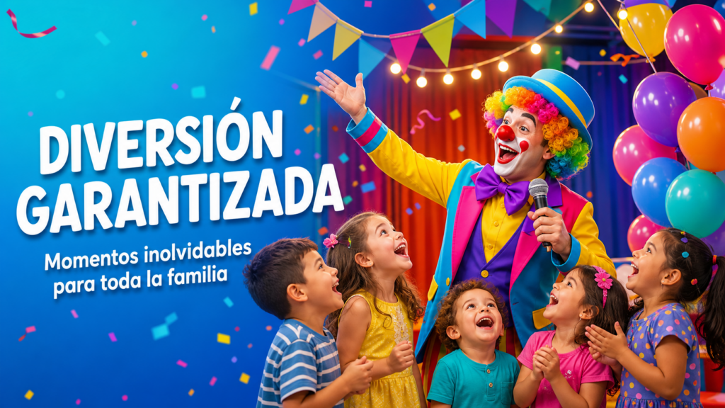 Payaso profesional animando una fiesta infantil en Guatemala